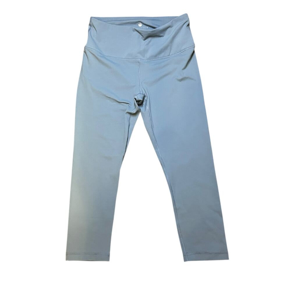 Yogalicious Women’s High Waisted Ultra Soft 7/8 Length Legging Light Blue Size M
